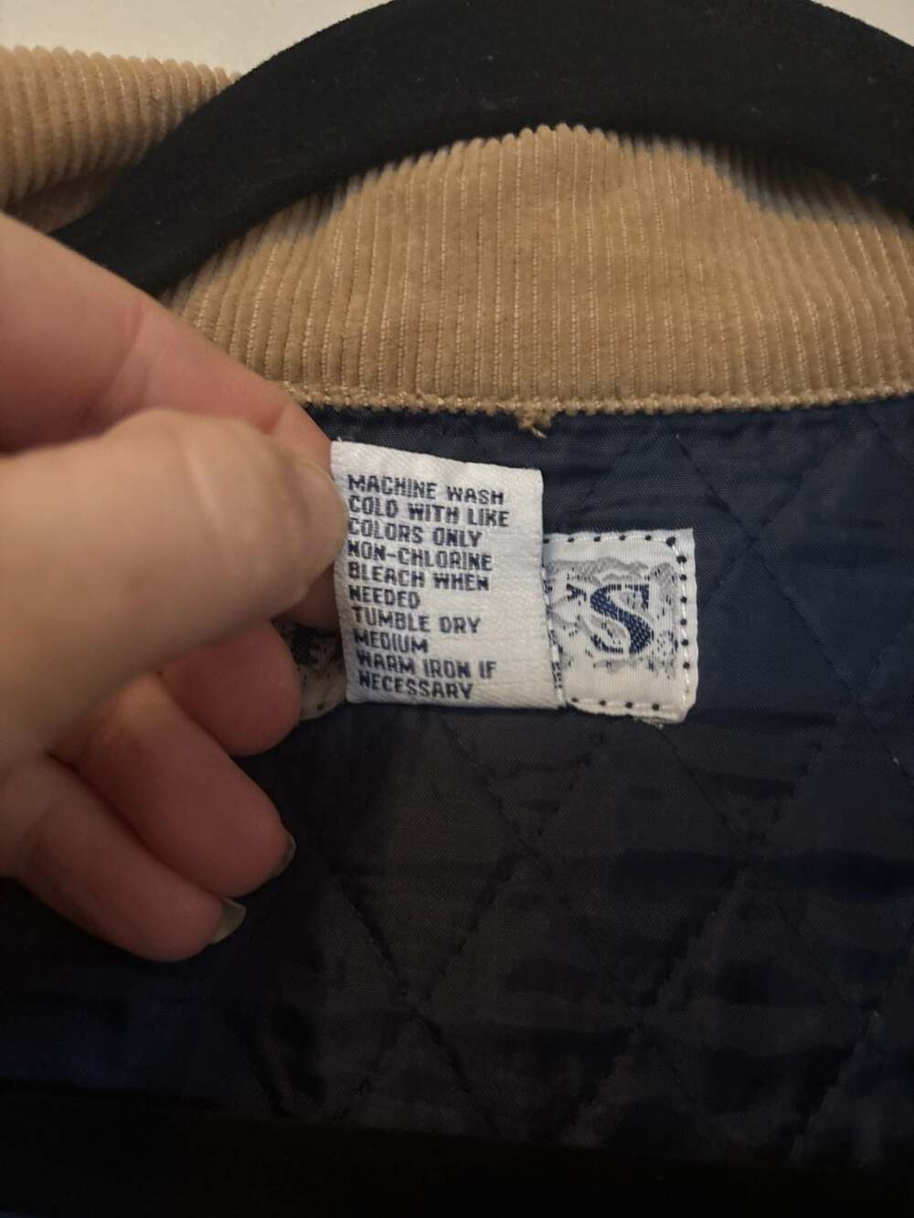Vintage Haik's XL Quilted Denim Christmas Gingerbread Man Barn Chore Coat Jacket - Picture 4 of 6